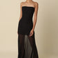 Emily Strapless Sheer Maxi Dress