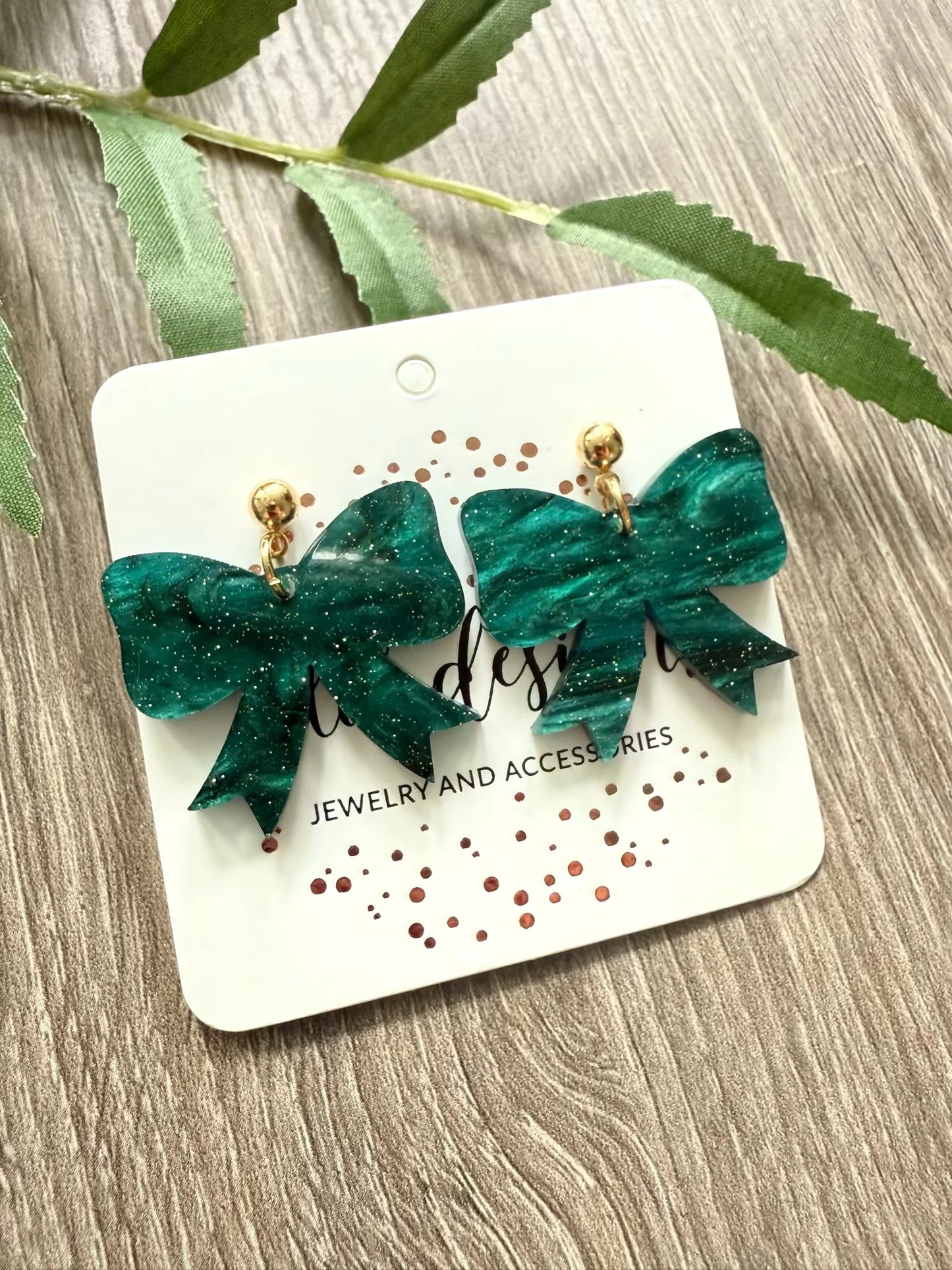 Jaded Bow Earrings