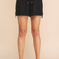 High Waist Shorts with Cargo Buckle Pockets