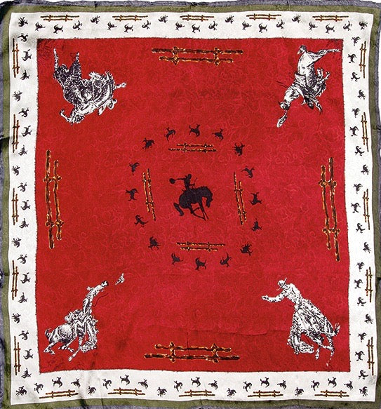 Burgundy Fences Limited Edition Silk Scarf