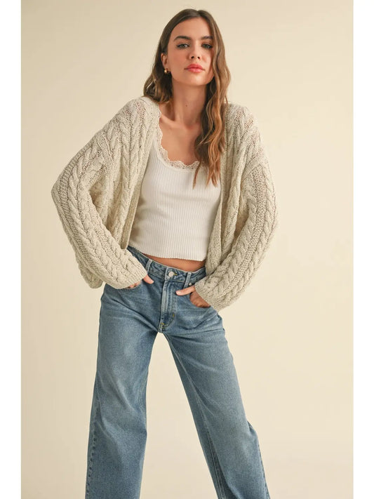 Light Weight Cable Knitted Cardigan