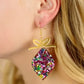 Pink ornament earrings