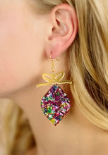 Pink ornament earrings