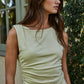 Knit Viscose Spandex Layered Sleeveless Top
