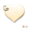Stainless Steel Polished Engravable Heart Pendant