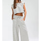 Elastic Waist Stripe Pants