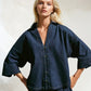 Oversized Dark Denim Shirt