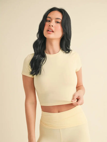 Soft Knit Jersey Crewneck Tee