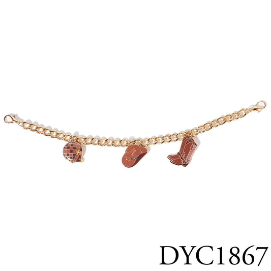 Western Cowboy Boots Hats Charm Trucker Hat Chain