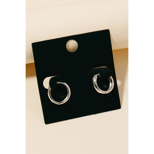 Dipped Mini Hoop Huggie Earrings