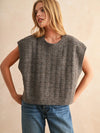 Textured Pattern Sweater Vest