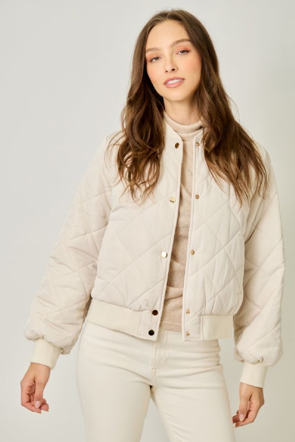 Quilted Bomber Jacket