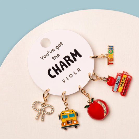 5-Pc Assorted School Theme Charm Set