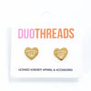 Alpha Sigma Tau Sorority Heart Earrings