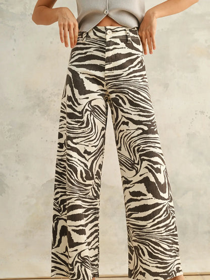 Zebra Print Stretch Pants
