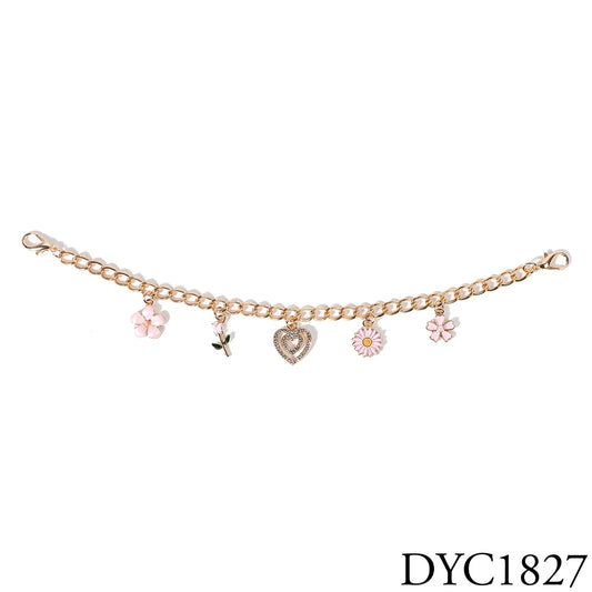 Spring Summer Flowers Charm Trucker Hat Chain (heart)
