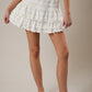 High Waisted Tiered Mini Skirt