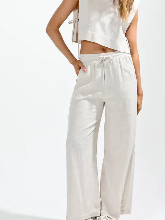 Elastic Waist W/Drawstring Loose Fit Pants