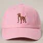 Brown Pit Bull Terrier Embroidered Pigment Dyed Baseball Cap