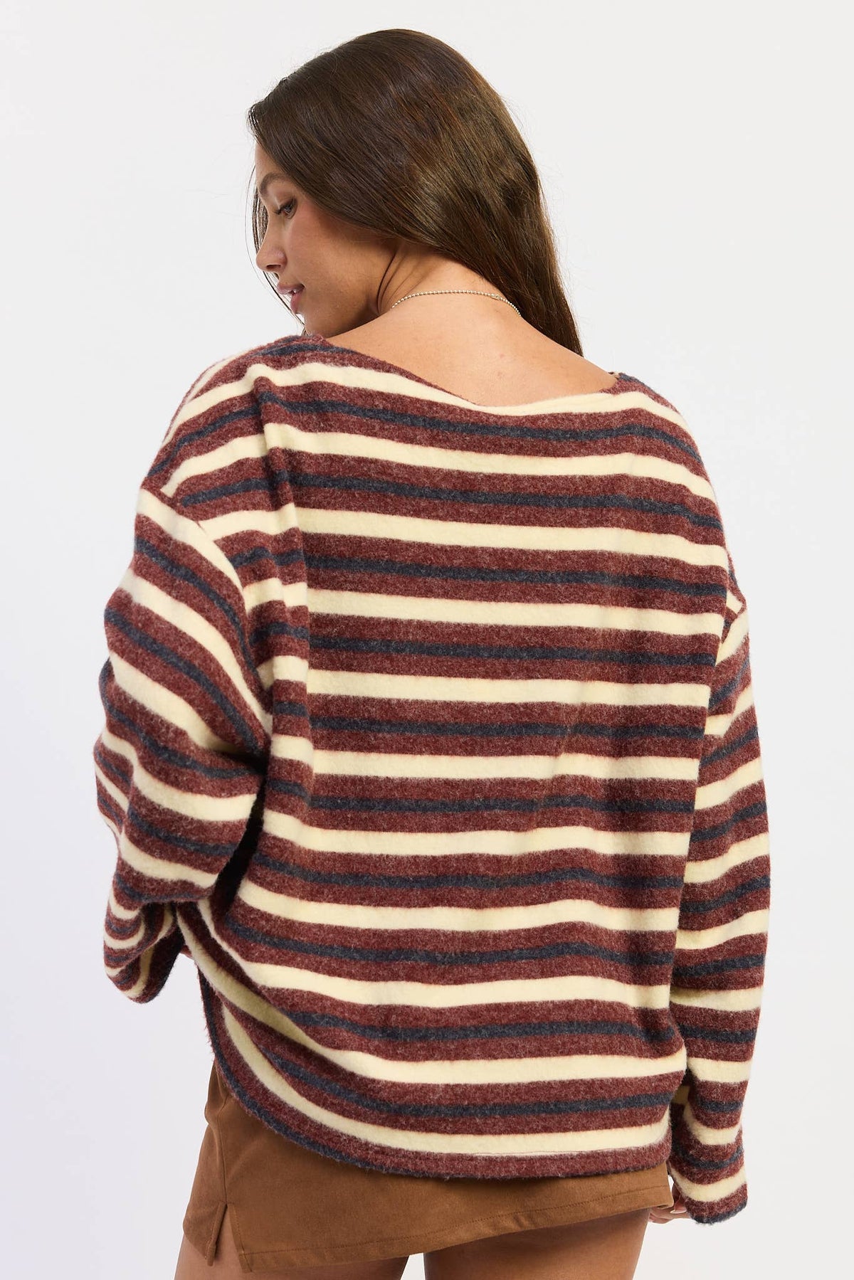 Oversized Striped long Sleeve Tee