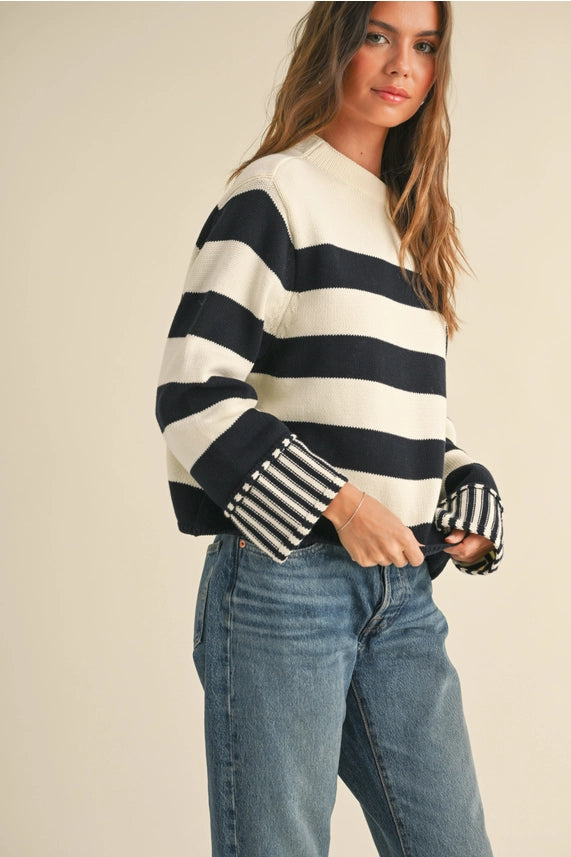 Black/White Striped Sweater