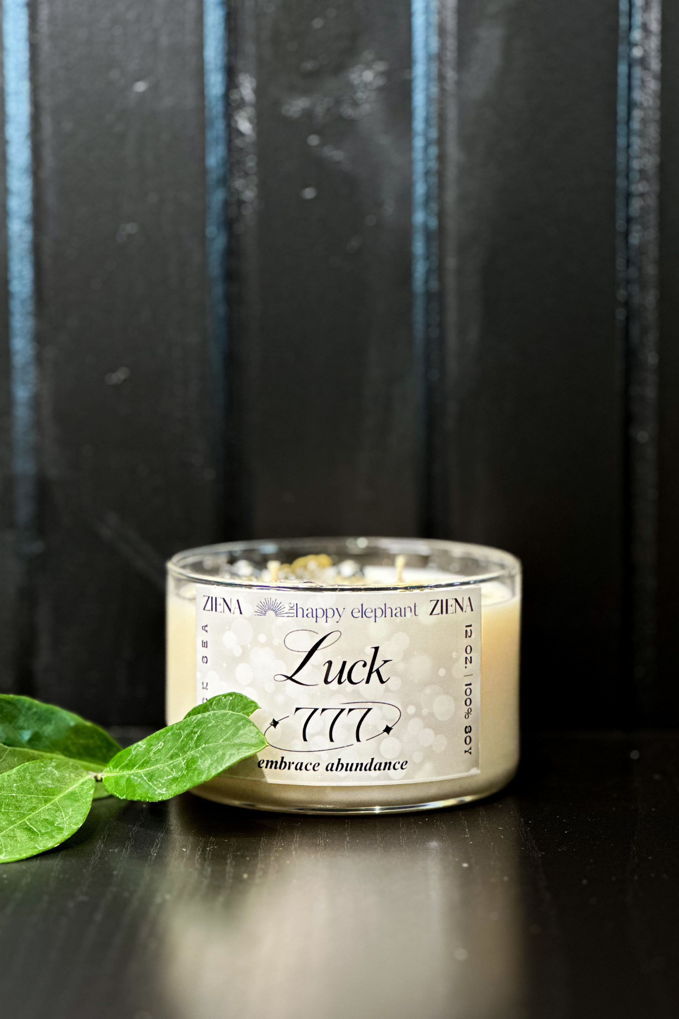 777 Luck Angel Number Handmade Candle ZIENA X The Happy Elephant