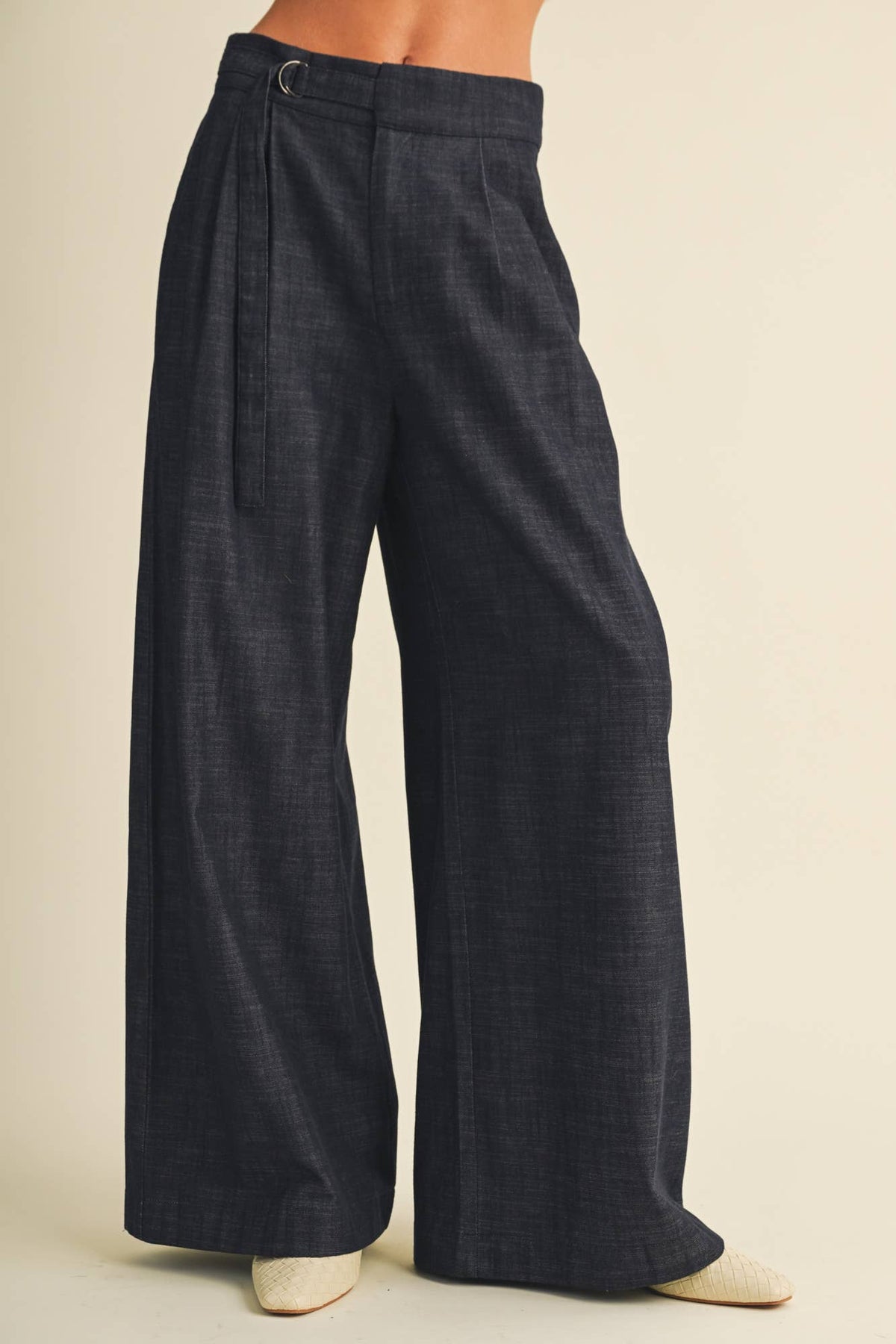 High-Waist Voluminous Wide-Leg Trousers