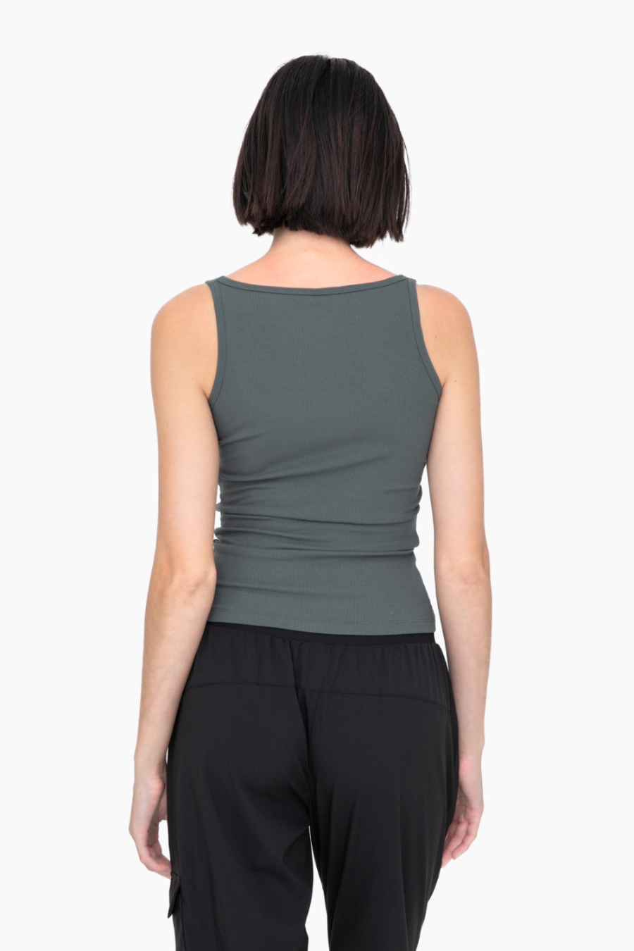 Square Neck Ribbed Tank Top