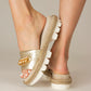 Cynthia Richard Bardot Platino Gold Leather