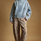 Washed Denim Bomber Style Jacket