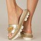 Cynthia Richard Bardot Platino Gold Leather