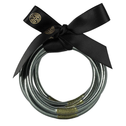 Graphite Bangles (Serenity Prayer) - Set of 6