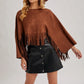 Western Bohemian Suede Fringe Cape