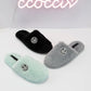 Rhinestone Smiley Emoji Fur Lined Slipper