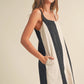 Color Block Linen Mini Dress