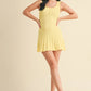 Pleated Knit Mini Dress