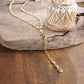 Desert Cascade – Textured Square Long Lariat Necklace