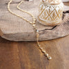 Desert Cascade – Textured Square Long Lariat Necklace