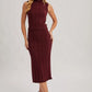 Sleeveless Mock Neck and Pencil Midi Skirt Sweater Set