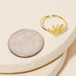 Gold Dipped Delicate Marijuana Leaf Adjustable Ring