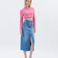 High Rise Utility Midi Skirt
