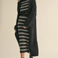 Multi Color Sequins Long Chunky Knit Cardigan