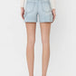High Rise Light Wash Carpenter Shorts