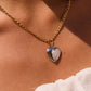 Heidi 18K Gold Non-Tarnish Two Tone Heart Locket Necklace