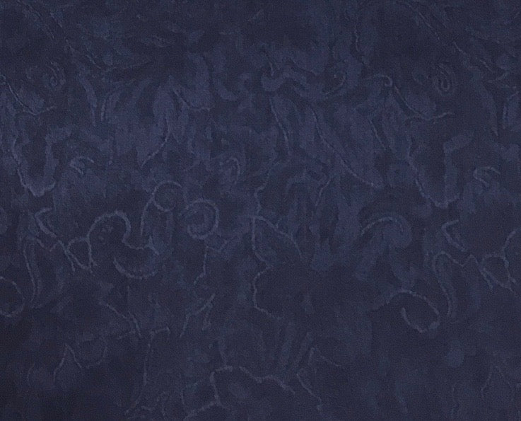 Navy Jacquard Silk Scarf