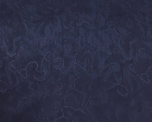 Navy Jacquard Silk Scarf
