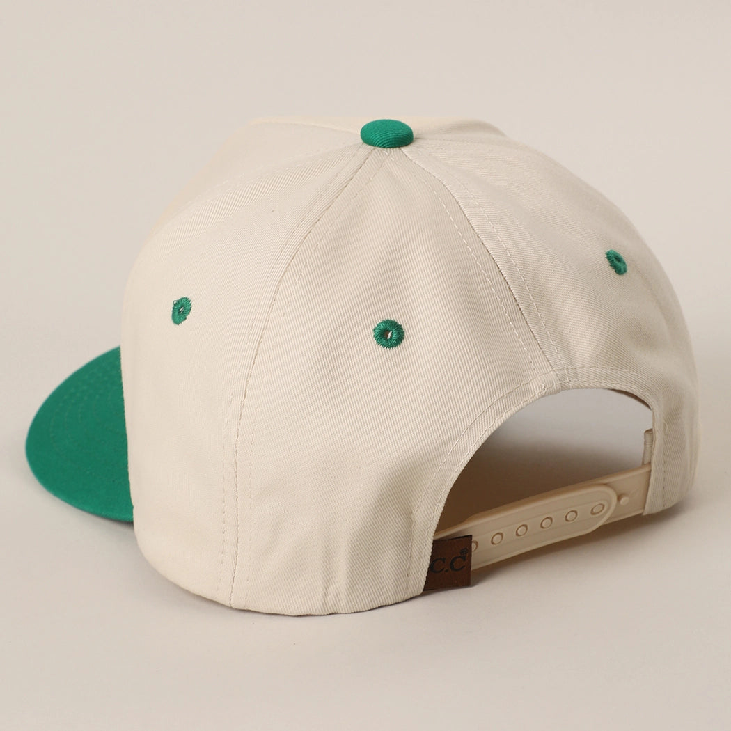 Margs Embroidered Canvas Two-Tone Trucker Hat