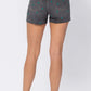 Cactus Embroidered High Rise Denim Shorts