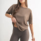 Cotton Blend Mineral Wash Waffle Short Sleeve Tee