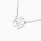 Gold-Dipped Teacher Apple-Shaped Charm Necklace